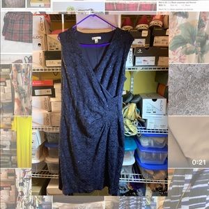 Navy blue lace dress